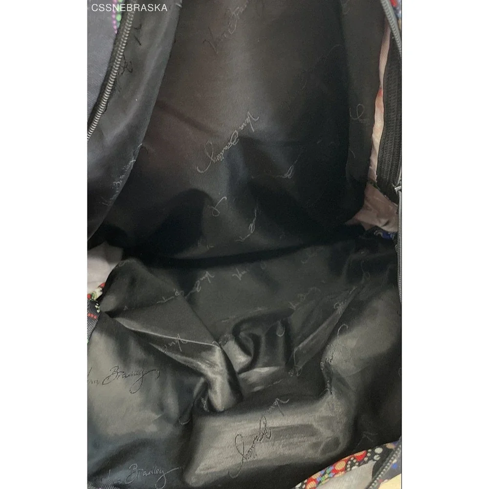 Vera Bradley Multicolor Midnight Paisley Large Campus Backpack Laptop Travel Bag